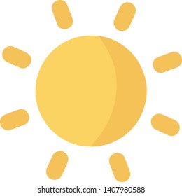 Simple sun icon in trendy flat style isolated on white background