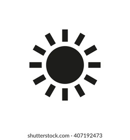 simple sun icon vector black isolated modern eps picture flat graphic web