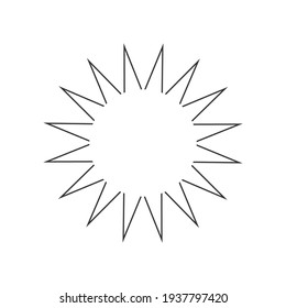 Simple sun icon. Vector illustration.