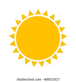 Simple sun icon. Vector illustration