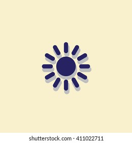 Simple Sun icon. Vector illustration isolated