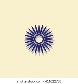 Simple Sun icon. Vector illustration isolated