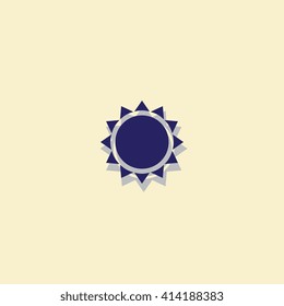 Simple Sun icon. Vector illustration isolated
