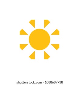 simple sun light diamond shape design logo