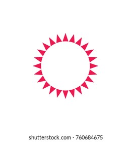 simple sun light symbol logo vector