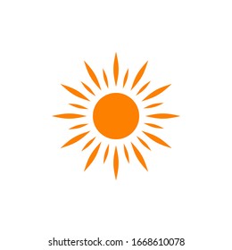 Diseño de ilustración vectorial del logotipo de sol simple