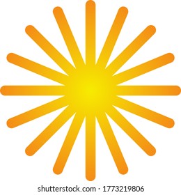 simple sun logo in orange. company logo.