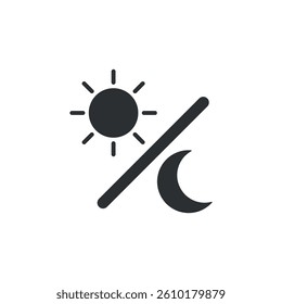 Simple sun and moon icon design illustration vector.