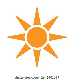 simple sun shine icon logo vector 