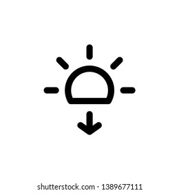 Simple Sun Shinning Icons Vector Design Template