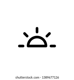 Simple Sun Shinning Icons Vector Design Template