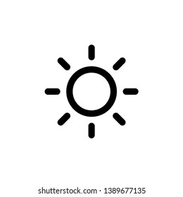 Simple Sun Shinning Icons Vector Design Template