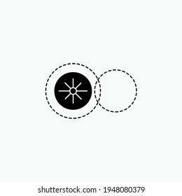 Simple sun in two transparant circle. Space moon star astronomy eclipse abstract sun dark abstrak, vector, symbol, logo, icon, sign, Illustration Minimalist.