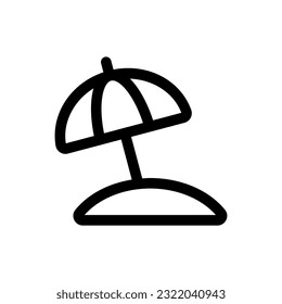Simple Sun Umbrella icon. The icon can be used for websites, print templates, presentation templates, illustrations, etc