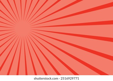 cor vermelha do plano de fundo simples de sunburst. design de banner.