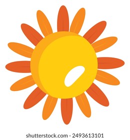 Simple Sunflower Design Clipart Set