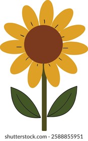 Simple Sunflower Illustration art design