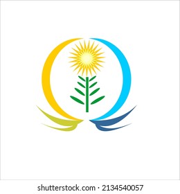 einfaches Sonnenblumenlogo mit viel Sinn