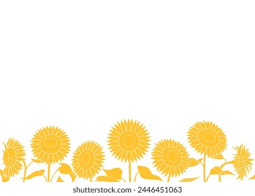 Simple Sunflower Silhouette Background Material, Summer Wallpaper, Frames