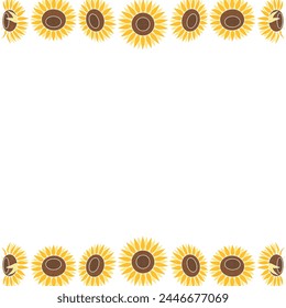 Simple Sunflowers Background, Summer Wallpaper, Frame, Square Size