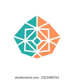 simple sunlight crystal ocean logo. vector illustration template design