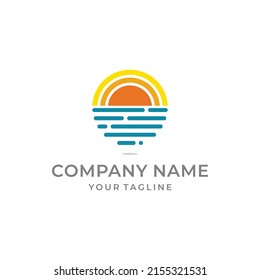 Simple Sunrise Travel Logo Design
