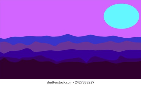 simple sunrise vector art background