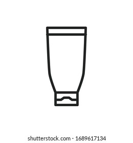Icono de línea de protección solar simple. Pictograma de trazo. Ilustración vectorial aislada en un fondo blanco. Símbolo de calidad superior. Signo de vector para aplicaciones móviles y sitios web.