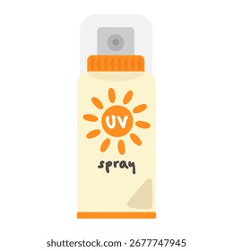 Material de ilustración de spray de protector solar simple