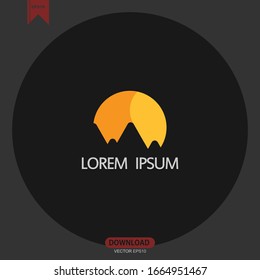 Diseño de ilustración vectorial del logotipo de concepto simple Sunset
