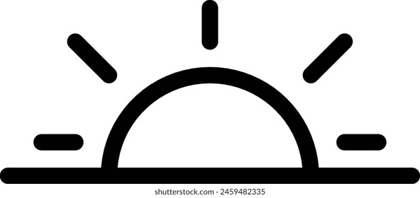 simple sunset icon design, sunset sign