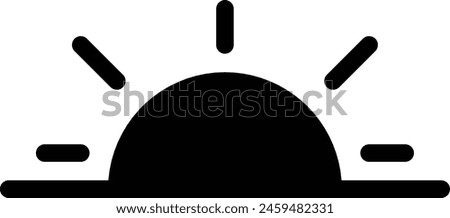 simple sunset icon design, sunset sign