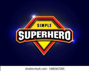 Simple Super hero logo with powerful typography, vectors for t-shirt graphics. Super hero apparel t-shirt design.