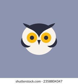 simple super owl bird wild animal logo vector illustration template design