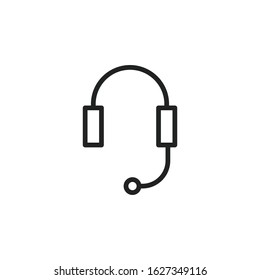 Simple support line icon. Stroke pictogram. Vector illustration isolated on a white background. Premium quality symbol. Vector sign for mobile app and web sites.
