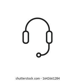 Simple support line icon. Stroke pictogram. Vector illustration isolated on a white background. Premium quality symbol. Vector sign for mobile app and web sites.