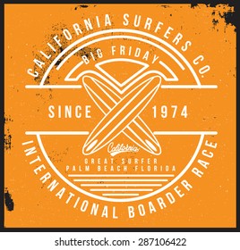 simple surfers t shirt graphic