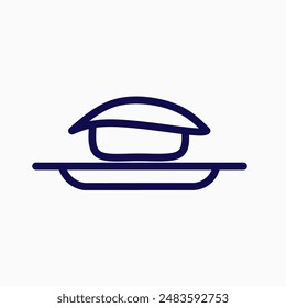 simple sushi creative logo design vector