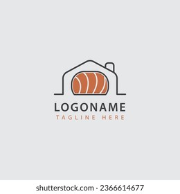 Simple Sushi House Vector Logo For Restaurant Or Asian Food. A combination of house and sushi. Suitable for your restaurant logo or your other Business