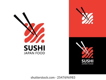 logotipo sushi simples. restaurante de comida japonesa vetor design inspiração