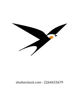 Icono de logotipo de pájaro para deglución simple