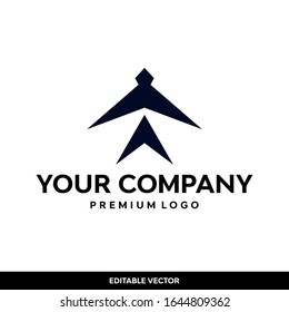 simple swallow flying bird logo design 