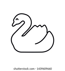 Simple swan line icon. Stroke pictogram. Vector illustration isolated on a white background. Premium quality symbols. Vector sign for mobile app and web sites