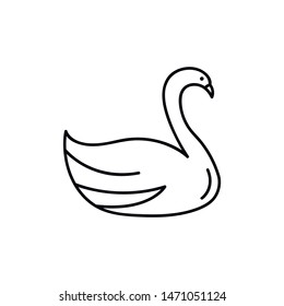 Simple Swan Line Icon Stroke Pictogram Stock Vector (Royalty Free ...