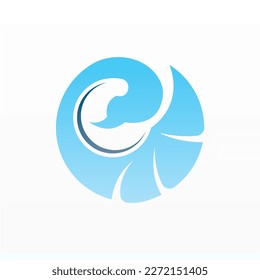 Einfaches Design für Schwan-Logo. Vorlage für das Geflügellogo. Schönes Tierlogo