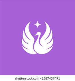 simple swan logo for icon or symbol