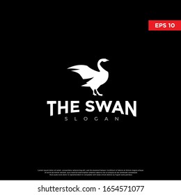 simple swan logo. modern icon, template design