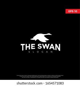 simple swan logo. modern icon, template design