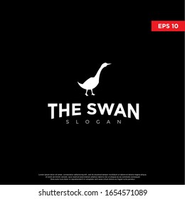 simple swan logo. modern icon, template design