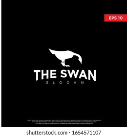 simple swan logo. modern icon, template design